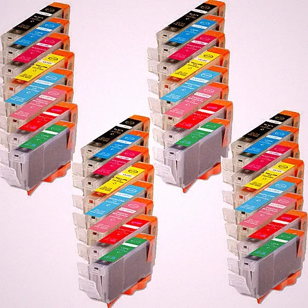 32 New CLI-8 Ink Set w/ smart chip for Red & Green Photo Pro9000 Mark II