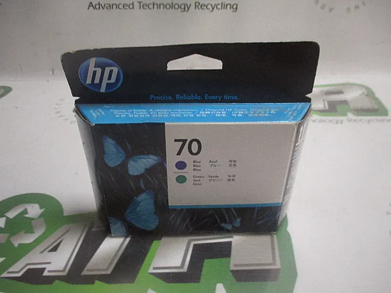 HP 70 C9408A Blue and Green Ink Cartridge Combo Pack New Sealed Exp 08/2014