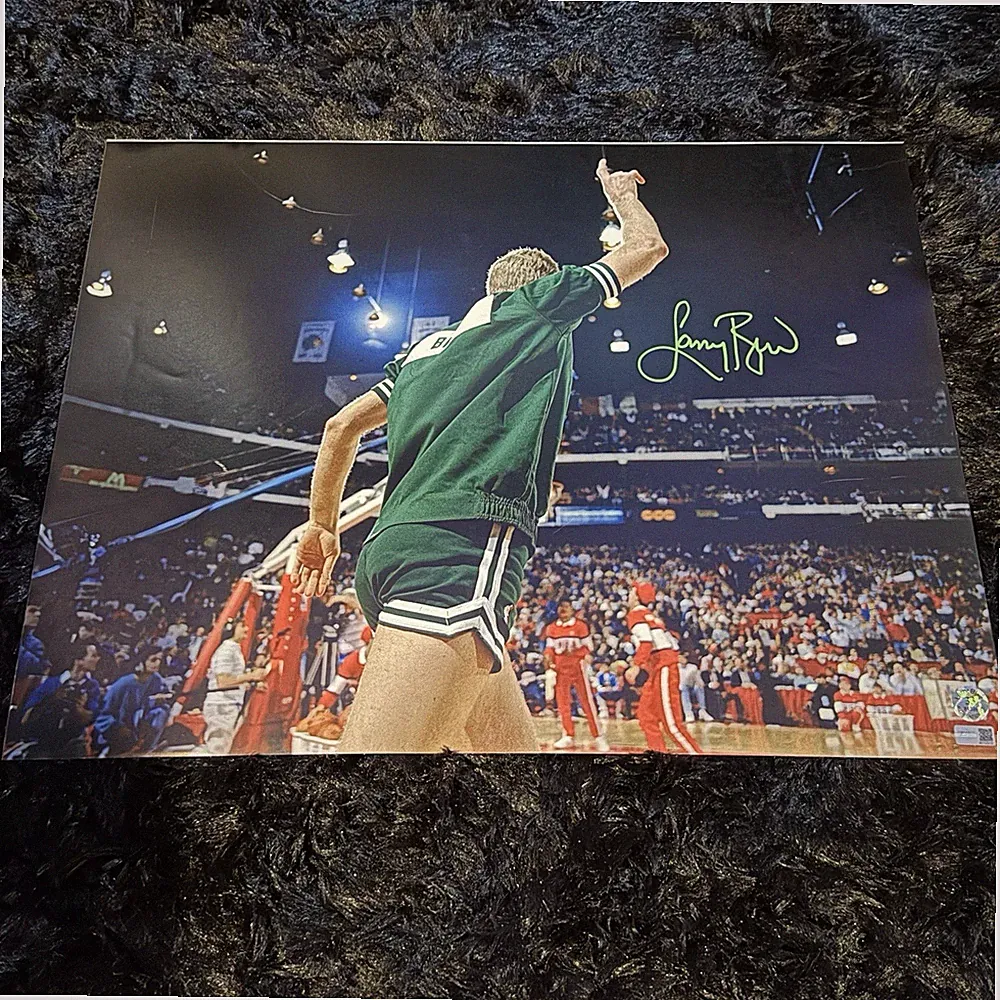 Larry Bird Signed Green Ink Boston Celtics 16x20 Photo Autographed Steiner COA