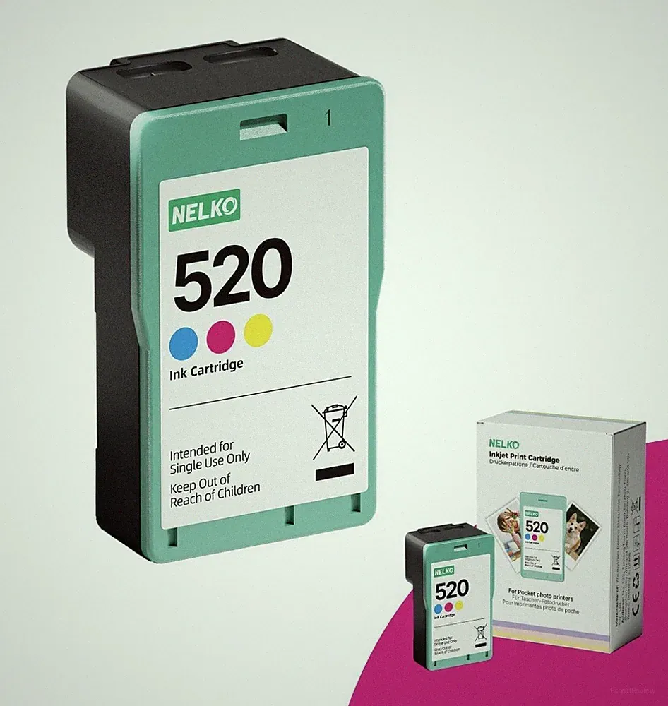 Nelko 520 Genuine Color Ink Cartridges, 2.0 HighYield Ink Cartridge Compatibl...