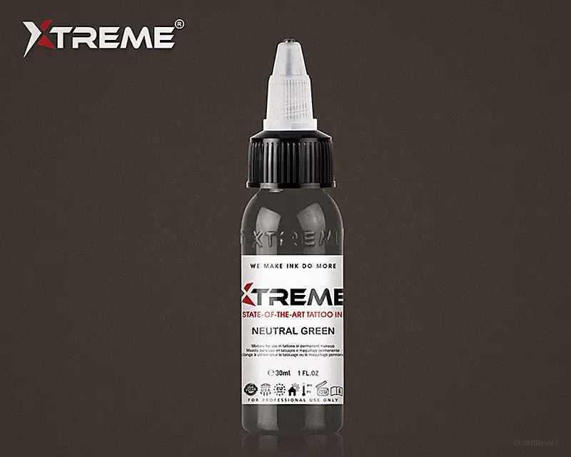 NEUTRAL GREEN Xtreme Ink Premium Bright Solid Color Tattoo Pigment Made in USA