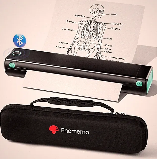 Phomemo M08F Wireless Bluetooth Portable Thermal Printer with Carry Case