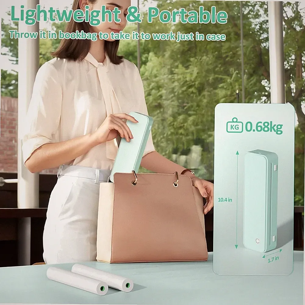 Portable Thermal Printer - Lightweight & Inkless Technology